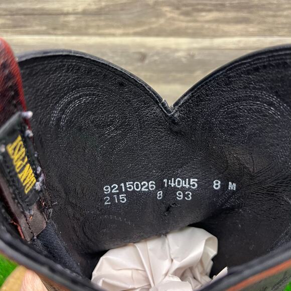 Dan Post Women - Size 8M - Vintage Black Cherry Lizard Cowboy Boots 14045 - Picture 12 of 12